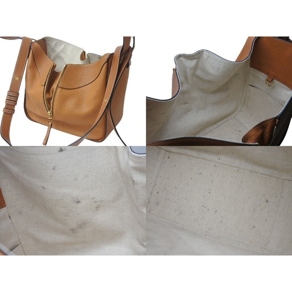 Loewe Shoulder Calfskin Hammock Handbag Brown Soft Bag Grained - Picture 6 of 8